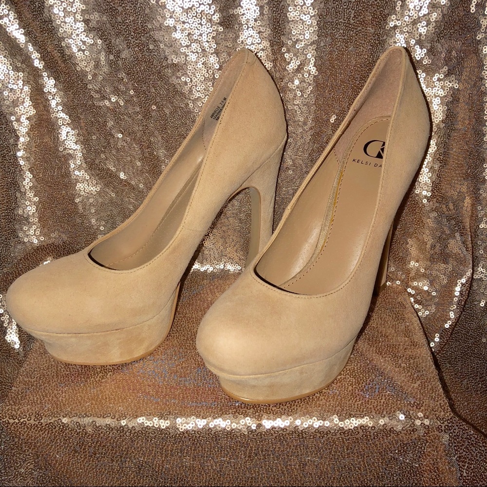 Kelsi Dagger Abrielle Heels in Natural Suede